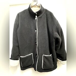 Willi Smith women’s Fleece Mid Length Coat / Jacket Size XL